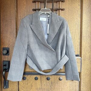 Babaton Gray Tailored Cropped Blazer Size S, M, L